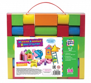 Конструктор мягкий блочный, 38 деталей (Kribly Boo, 58359)